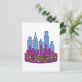 Carte Postale Philly Skyline cool de nouvelles ondes (Debout devant)