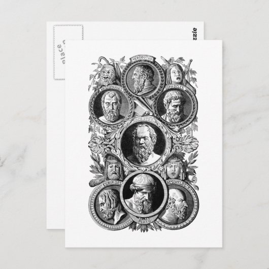 Carte Postale Philosophage grec (Devant / Derrière)