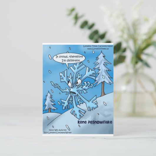 Carte Postale Philosophe de Snowflake Funny Toxits Tees Cards (Debout devant)
