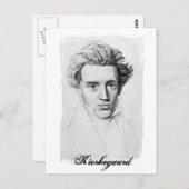 Carte Postale Philosophe Soren Kierkegaard (Devant / Derrière)