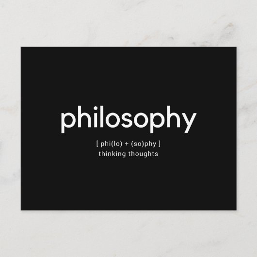 Carte postale Philosophie (Devant)