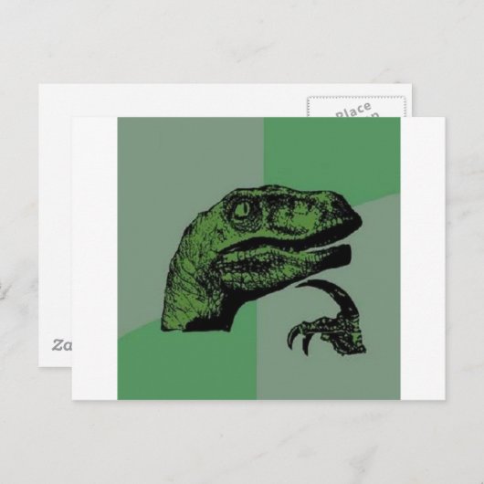 Carte Postale Philosoraptor (Devant / Derrière)
