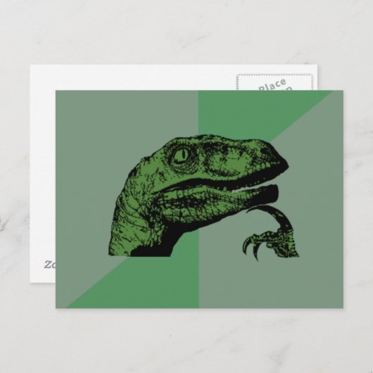 Carte postale Philosoraptor vierge (Devant / Derrière)