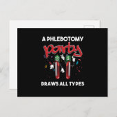 Carte Postale Phlebotomie Parti Vacutainer Sang Phlebotomiste Gi (Devant / Derrière)