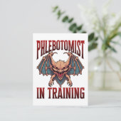 Carte Postale Phlebotomist in Training Funny Student Bat (Debout devant)
