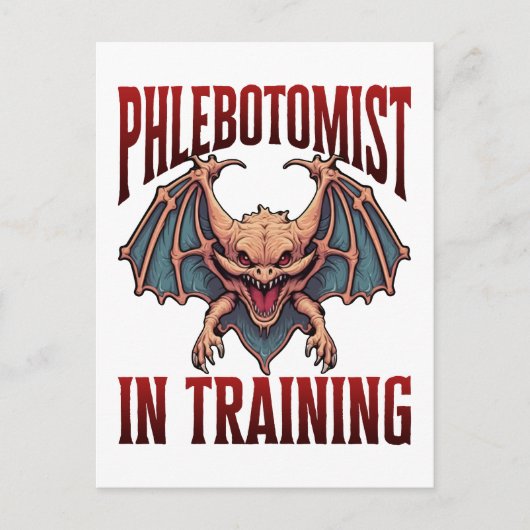 Carte Postale Phlebotomist in Training Funny Student Bat (Devant)