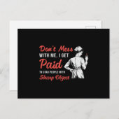 Carte Postale Phlebotomiste Phlebotomie Ne pas me faire de mal D (Devant / Derrière)