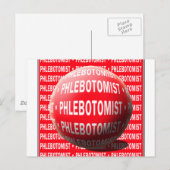CARTE POSTALE PHLÉBOTOMISTE SPHÈRE GOUTTE SANGUINE (Devant / Derrière)