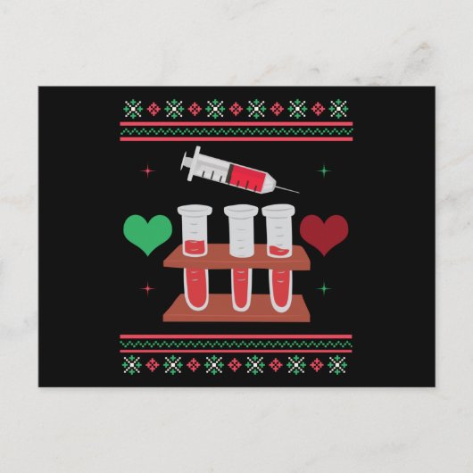 Carte Postale Phlebotomiste Vilain Noël Sweat Noël Noël (Devant)