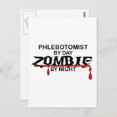 Carte Postale Phlebotomiste Zombie (Devant / Derrière)