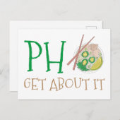 Carte Postale Pho-Get (Oubliez) À Propos De Ça Soupe De nouilles (Devant / Derrière)