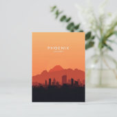 Carte Postale Phoenix Arizona : Coucher de soleil dans le désert (Debout devant)