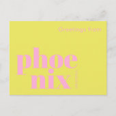 Carte Postale Phoenix Arizona moderne rose rouge  (Devant)