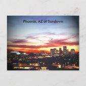 Carte Postale Phoenix, AZ at Sundown (Devant)