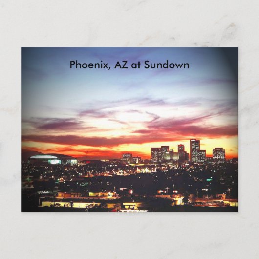 Carte Postale Phoenix, AZ at Sundown (Devant)
