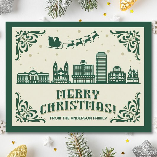 Carte postale Phoenix, AZ Skyline Christmas Holida