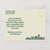 Carte postale Phoenix, AZ Skyline Christmas Holida (Dos)