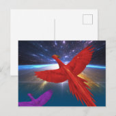 Carte Postale Phoenix Dans L'Espace (Devant / Derrière)