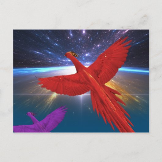 Carte Postale Phoenix Dans L'Espace (Devant)