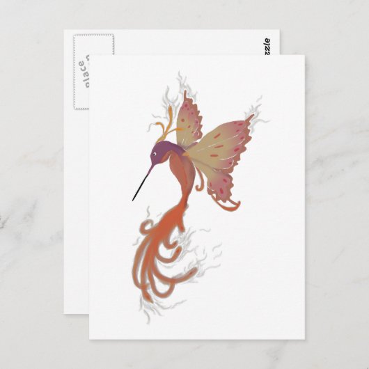 Carte Postale Phoenix de colibri (Devant / Derrière)