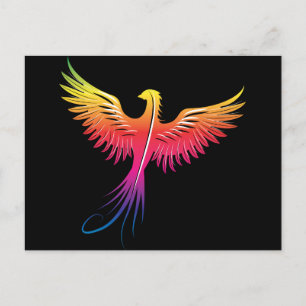 Carte Postale Phoenix émergé du symbole des cendres