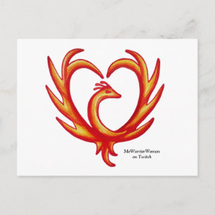 Carte Postale Phoenix Heart, MeWarriorWoman sur Twitch