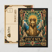 Carte Postale Phoenix, mythe Art Déco (Devant / Derrière)