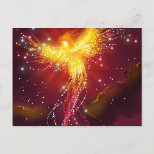 Carte Postale Phoenix Rising (violet) (Devant)