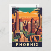 Carte Postale Phoenix Skyline, Voyage (Devant / Derrière)