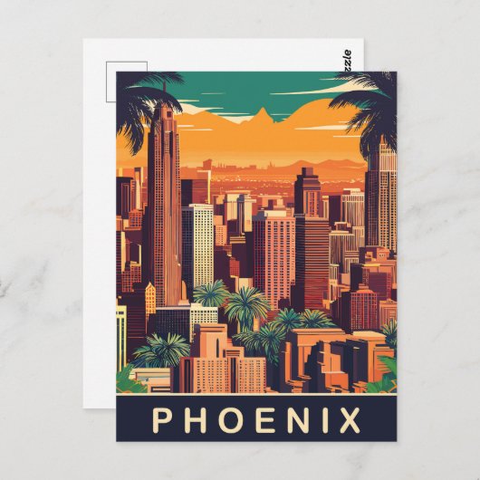 Carte Postale Phoenix Skyline, Voyage (Devant / Derrière)
