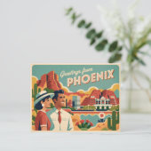 Carte postale Phoenix vintage | Salut de Phoenix (Debout devant)