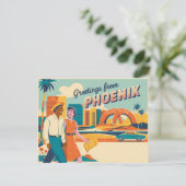 Carte postale Phoenix vintage | Salut de Phoenix (Debout devant)