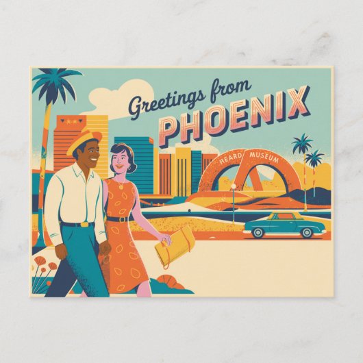 Carte postale Phoenix vintage | Salut de Phoenix (Devant)