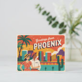 Carte postale Phoenix vintage | Salut de Phoenix (Debout devant)