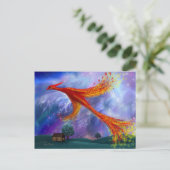 Carte Postale Phoenix volant à la nuit (Debout devant)