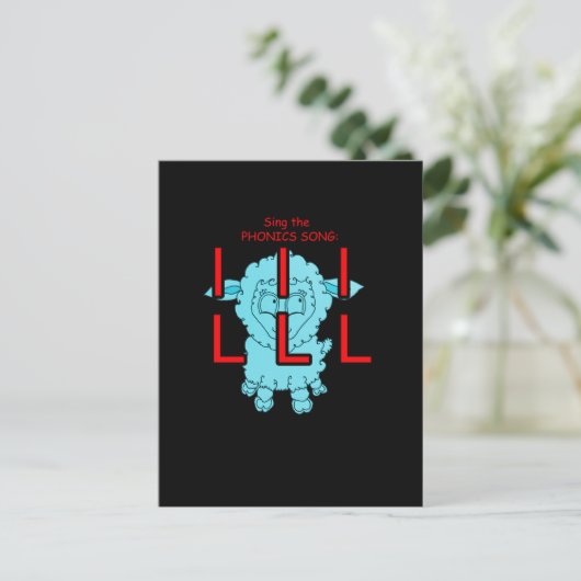 Carte Postale phonics postcard (Debout devant)