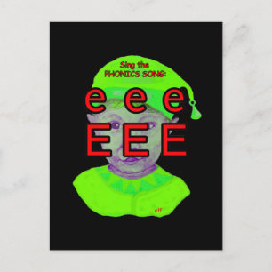 Carte Postale phonics postcard ou flashcard