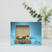 Carte Postale Phonographe vintage (Debout devant)