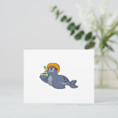 Carte Postale Phoque à la noix de coco (Debout devant)