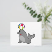 Carte Postale Phoque au Water-polo (Debout devant)