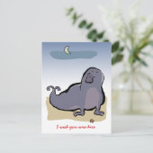 Carte Postale phoque éléphant (Debout devant)