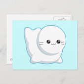 Carte Postale Phoque pour bébé (Devant / Derrière)