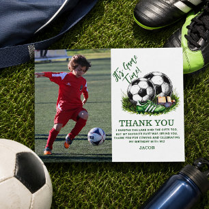 Carte Postale Photo à l'aquarelle de footballeurs en vert marine