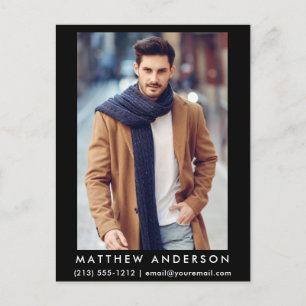 Carte postale photo Actor Model 2 - noir