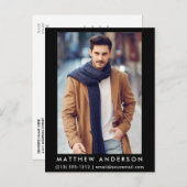 Carte postale photo Actor Model 2 - noir (Devant / Derrière)