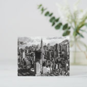 Carte Postale Photo aérienne Manhattan noir & blanc (Debout devant)