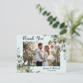 Carte postale photo aquarelle eucalyptus Merci (Debout devant)