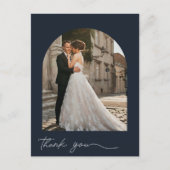 Carte Postale Photo Arch moderne Mariage de marine Merci (Devant)