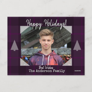 Carte postale photo avec Arrière - plan violet