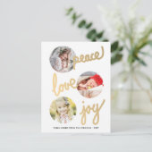 Carte postale photo avec cercle de vacances lettra (Debout devant)